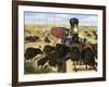 Shooting Buffalo on the Kansas-Pacific Railroad-null-Framed Giclee Print