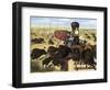 Shooting Buffalo on the Kansas-Pacific Railroad-null-Framed Giclee Print