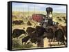 Shooting Buffalo on the Kansas-Pacific Railroad-null-Framed Stretched Canvas