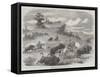 Shooting Buffaloes with Colt's Revolving Pistol-null-Framed Stretched Canvas