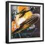 Shooting Down a Zeppelin During the First World War-Wilf Hardy-Framed Giclee Print