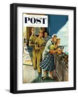 "Shooting Gallery" Saturday Evening Post Cover, September 12, 1953-Constantin Alajalov-Framed Giclee Print