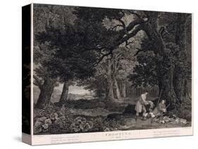 Shooting, Plate 4, Engraved by William Woollett (1735-85) 1771 (Engraving with Etching)-George Stubbs-Stretched Canvas