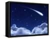 Shooting Star through Clouds-clearviewstock-Framed Stretched Canvas