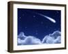 Shooting Star through Clouds-clearviewstock-Framed Photographic Print