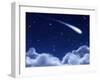 Shooting Star through Clouds-clearviewstock-Framed Photographic Print