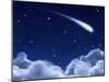 Shooting Star through Clouds-clearviewstock-Mounted Photographic Print