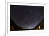 Shooting Stars and Satellites, Multiple Exposure of the Night Sky in Tirol-Niki Haselwanter-Framed Photographic Print