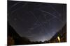 Shooting Stars and Satellites, Multiple Exposure of the Night Sky in Tirol-Niki Haselwanter-Mounted Photographic Print