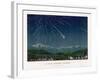 "Shooting Stars", The Meteorite Shower of November 1872 Seen Over Hills-E. Guillemin-Framed Photographic Print