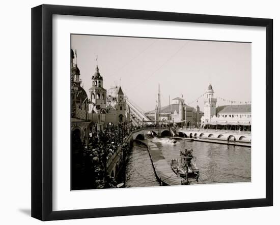 Shooting the Chutes, Luna Park, Coney Island, N.Y.-null-Framed Photo