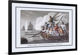 Shooting the Harpoon at a Whale-J.h. Clark-Framed Art Print