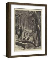 Shooting Turkeys in an American Forest-Arthur Boyd Houghton-Framed Giclee Print