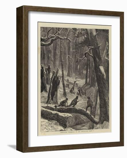 Shooting Turkeys in an American Forest-Arthur Boyd Houghton-Framed Giclee Print