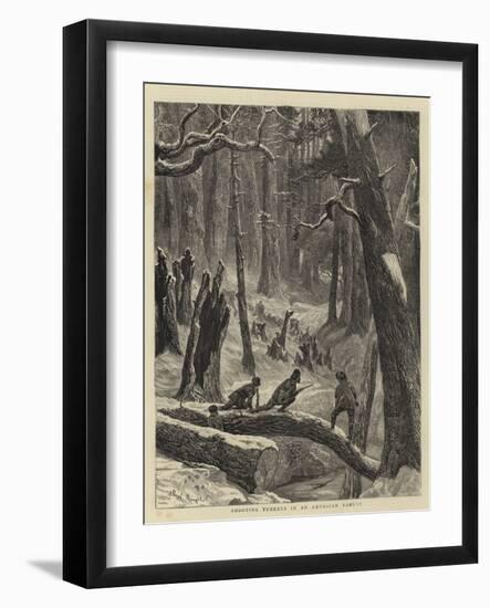 Shooting Turkeys in an American Forest-Arthur Boyd Houghton-Framed Giclee Print