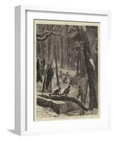 Shooting Turkeys in an American Forest-Arthur Boyd Houghton-Framed Giclee Print