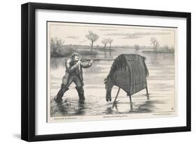 Shooting Wildfowl with the Aid of a Stalking Horse-W.j. Palmer-Framed Art Print