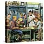 "Shop Class", March 19, 1955-Stevan Dohanos-Stretched Canvas