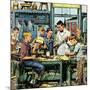 "Shop Class", March 19, 1955-Stevan Dohanos-Mounted Giclee Print