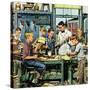 "Shop Class", March 19, 1955-Stevan Dohanos-Stretched Canvas