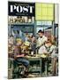 "Shop Class" Saturday Evening Post Cover, March 19, 1955-Stevan Dohanos-Mounted Giclee Print