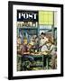 "Shop Class" Saturday Evening Post Cover, March 19, 1955-Stevan Dohanos-Framed Giclee Print