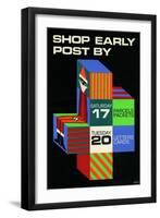 Shop Early Post by Sat 17 Parcels Packets, Tue 20 Letters Cards-Hans Unger-Framed Art Print