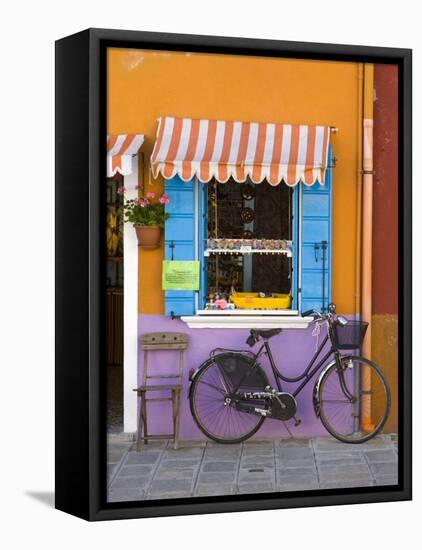 Shop Front, Burano, Venice, Italy-Doug Pearson-Framed Stretched Canvas