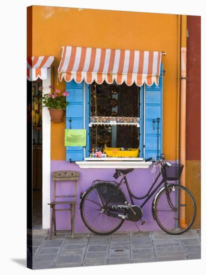 Shop Front, Burano, Venice, Italy-Doug Pearson-Stretched Canvas