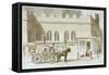 Shop Fronts by St Dunstan-In-The-West, Fleet Street, City of London, 1820-James Findlay-Framed Stretched Canvas