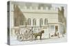 Shop Fronts by St Dunstan-In-The-West, Fleet Street, City of London, 1820-James Findlay-Stretched Canvas