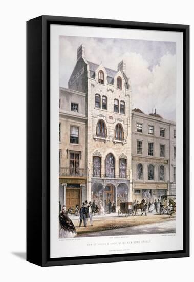 Shop Fronts on New Bond Street, Westminster, London, C1860-Robert Dudley-Framed Stretched Canvas