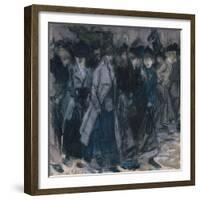 SHOP Girls, by William Glackens, 1900, American Drawing, Pastel and Watercolor on Illustration Boar-Everett - Art-Framed Premium Giclee Print