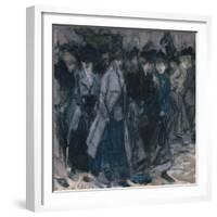 SHOP Girls, by William Glackens, 1900, American Drawing, Pastel and Watercolor on Illustration Boar-Everett - Art-Framed Premium Giclee Print