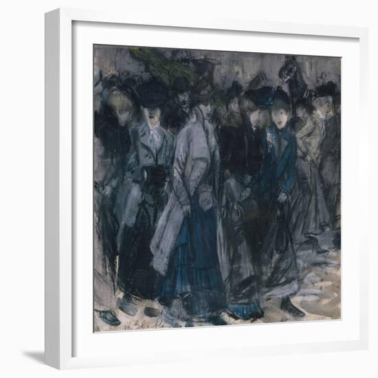 SHOP Girls, by William Glackens, 1900, American Drawing, Pastel and Watercolor on Illustration Boar-Everett - Art-Framed Premium Giclee Print