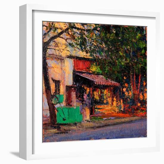 Shop in Last Light, Pondicherry, 2017-Andrew Gifford-Framed Giclee Print
