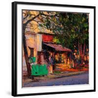 Shop in Last Light, Pondicherry, 2017-Andrew Gifford-Framed Giclee Print