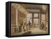 Shop of the Bookdealer Pieter Meijer Warnars on the Vijgendam in Amsterdam, 1820-Johannes Jelgerhuis-Framed Stretched Canvas