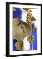 Shop Selling Sponges a Tradition of Kalymnos, Kalymnos, Dodecanese, Greek Islands, Greece, Europe-Neil Farrin-Framed Photographic Print