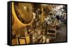 Shop Selling Traditional Metal Lamps and Trays in the Souks-Martin Child-Framed Stretched Canvas