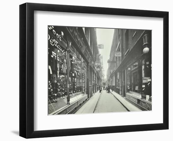 Shop Windows, Looking South from Cheapside, London, May 1912-null-Framed Photographic Print