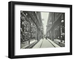 Shop Windows, Looking South from Cheapside, London, May 1912-null-Framed Photographic Print