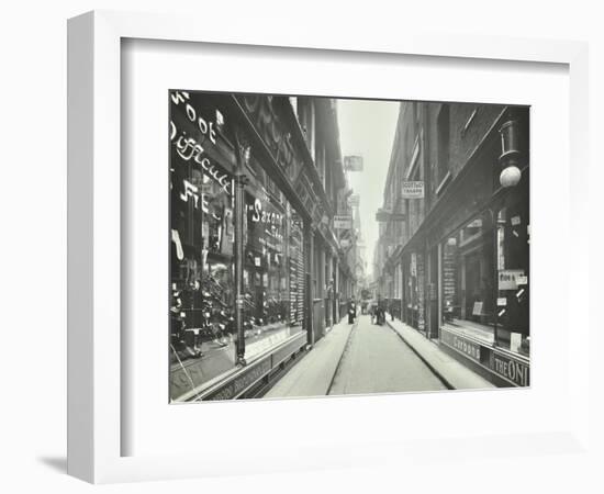 Shop Windows, Looking South from Cheapside, London, May 1912-null-Framed Photographic Print