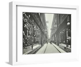 Shop Windows, Looking South from Cheapside, London, May 1912-null-Framed Photographic Print