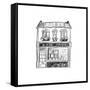 Shopfront Sketches I-June Vess-Framed Stretched Canvas