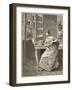 Shopgirl on Display-E Mas-Framed Art Print