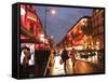 Shoppers along Boulevard Haussmann, Paris, France-Michele Molinari-Framed Stretched Canvas