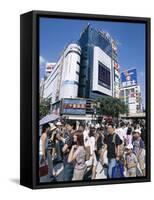 Shoppers, Crowd, Shibuya, Tokyo, Honshu, Japan-null-Framed Stretched Canvas