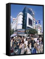 Shoppers, Crowd, Shibuya, Tokyo, Honshu, Japan-null-Framed Stretched Canvas