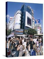 Shoppers, Crowd, Shibuya, Tokyo, Honshu, Japan-null-Stretched Canvas